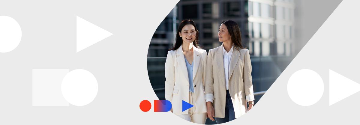 CUA persona in cream business attire promoting postgraduate course options